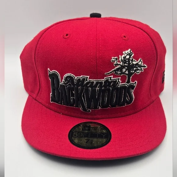 NWT Rare New Era Atlanta Backwoods Logo Fitted Baseball Hat - Picture 2 of 15